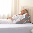 Adjustable wedge pillow for bed with neck roll