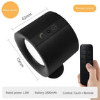 LED wall light with remote control and magnetic base
