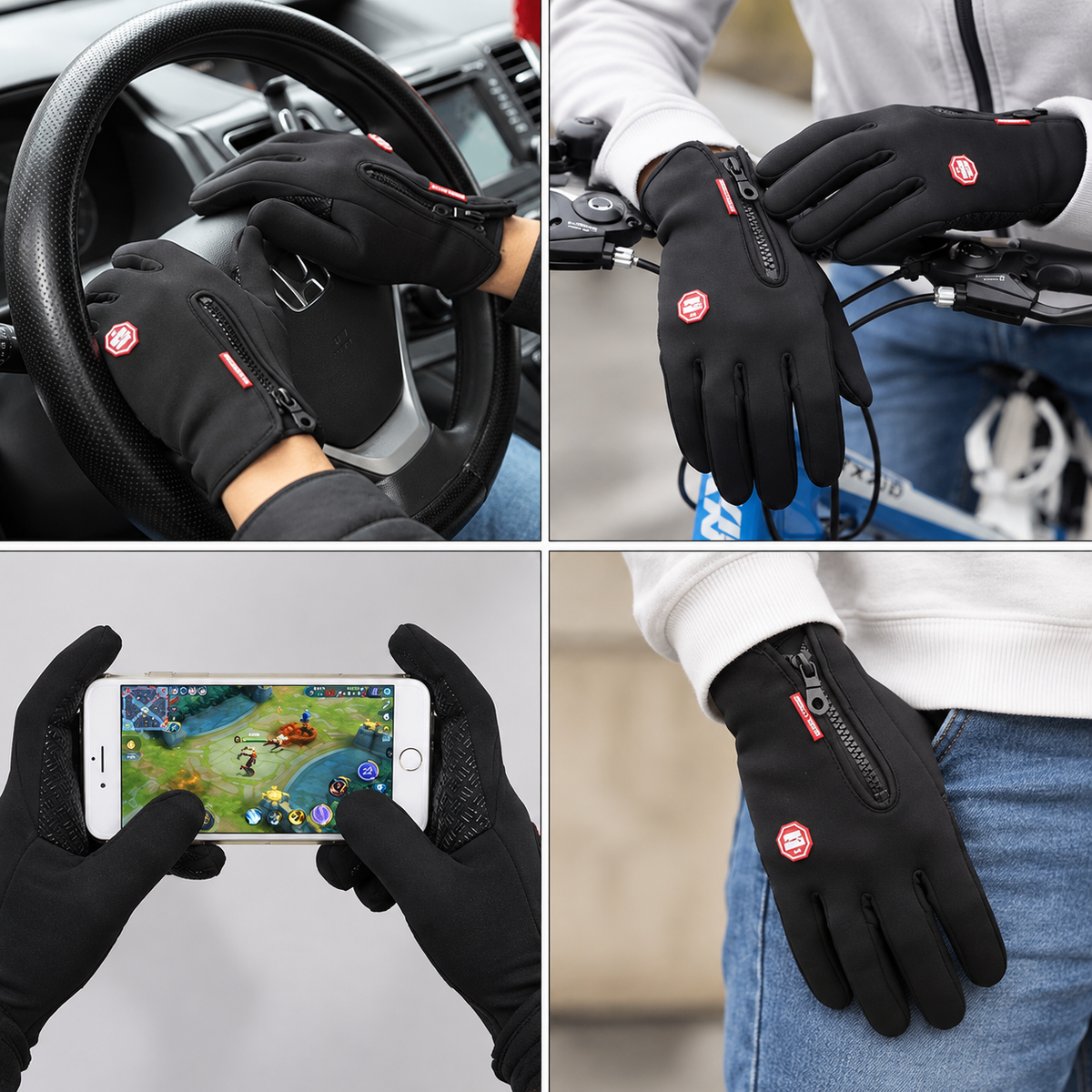 Beheizte Handschuhe USB mit Fleecefutter wasserdicht