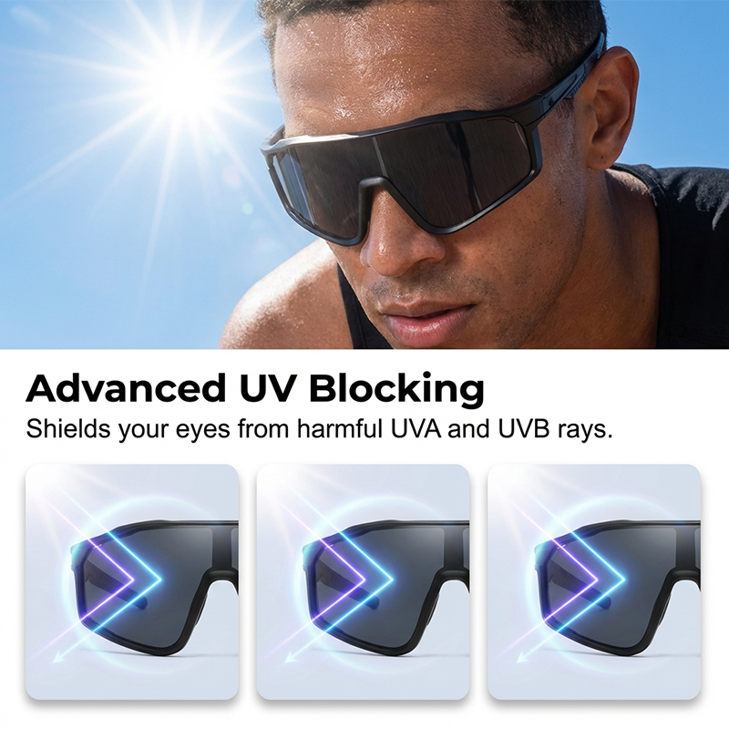 Sport-Sonnenbrille mit adaptiven Gläsern