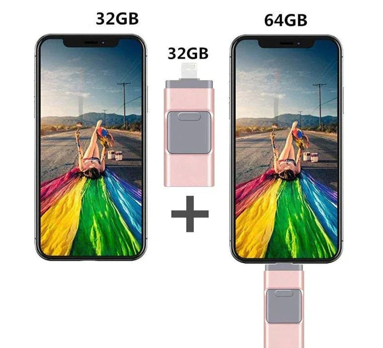 Multi-Port USB Stick for Smartphone and PC