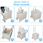 Foldable transport trolley with stair wheels
