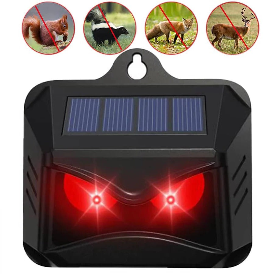 Solar Tierabwehr mit Ultraschall gegen Gartenschädlinge