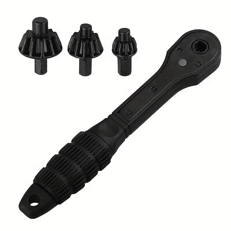 Dual-head ratchet wrench for drill chuck