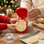 Christmas cookie & mini pie embossing mold with flip-open design - 3D motifs, 8 designs