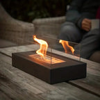 Table fireplace for terrace and balcony with bioethanol