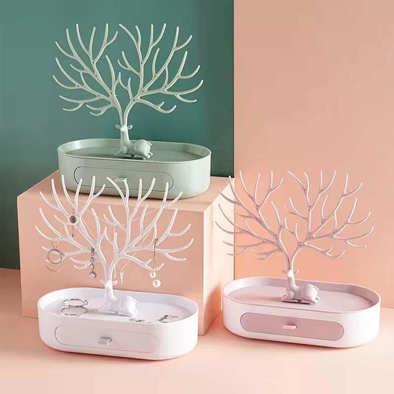 Schmuckständer Baum Design mit Schublade