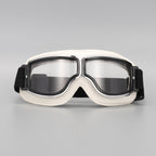 Vintage motorcycle goggles with adjustable elastic band