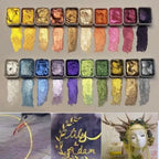 Perlglanz-Pigment-Set mit 10 Farben & Mischpalette