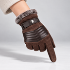 Winterhandschuhe Touchscreen mit Fellbesatz