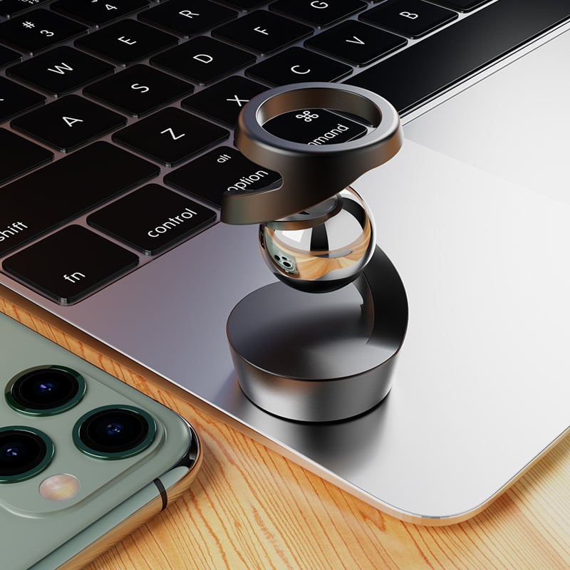 Kinetic Desk Toy with Floating Ball Illusion