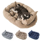 3-in-1 Pet Bed – Sofa, Mat, or Sleeping Cave