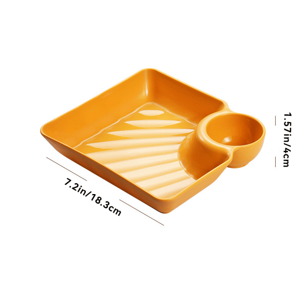 Dip holder with integrated sauce compartment – No more dripping