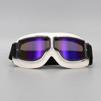Vintage motorcycle goggles with adjustable elastic band
