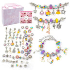 Bracelet Craft Kit with Colorful Beads and Charms