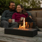 Table fireplace for terrace and balcony with bioethanol
