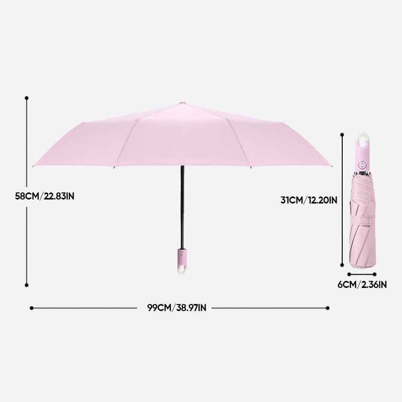 Compact umbrella with 360° rotating handle