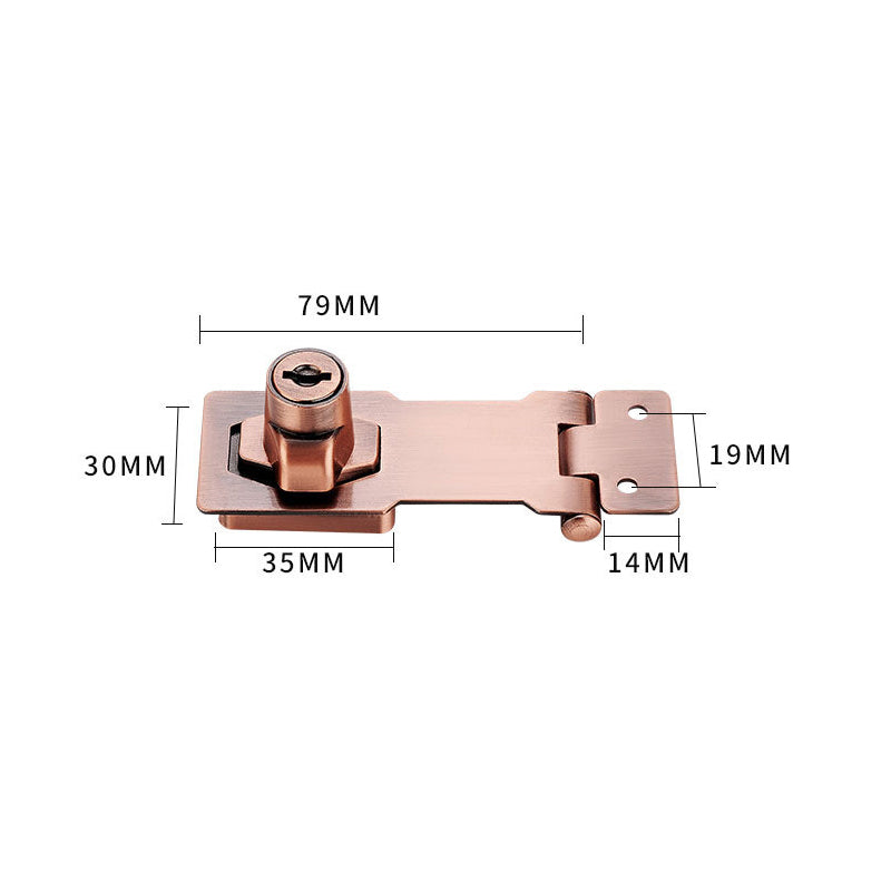 Door lock with hinge bolt and 2 keys
