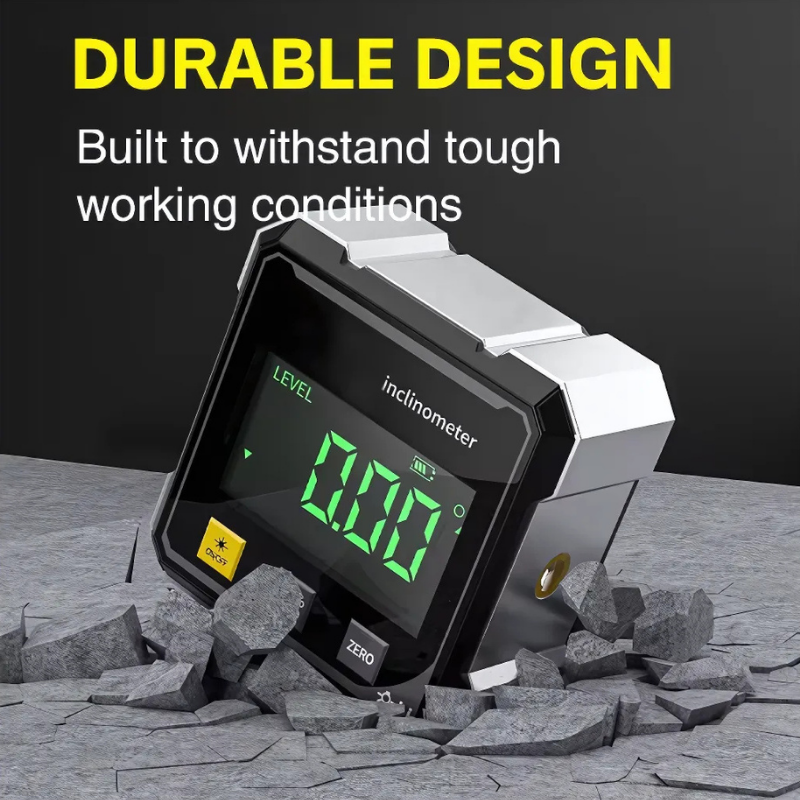 Digitaler Winkelmesser mit Laser und Magnetbasis