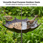 Metal Bird Bath Umbrella Design – Hanging for Garden