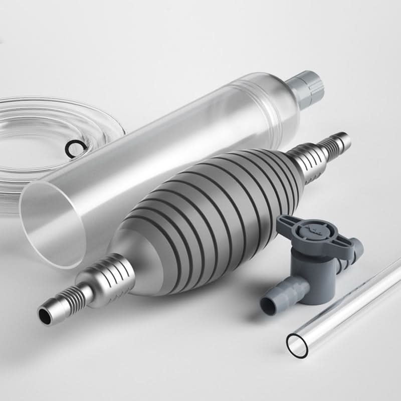 Aquarium Siphon mit Durchflussregelung und Fischnetz