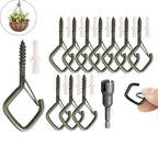 Stainless steel hook set with safety lock for string lights
