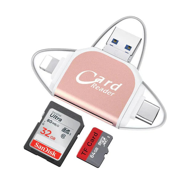 4-in-1 Universal Card Reader for SD and MicroSD Cards