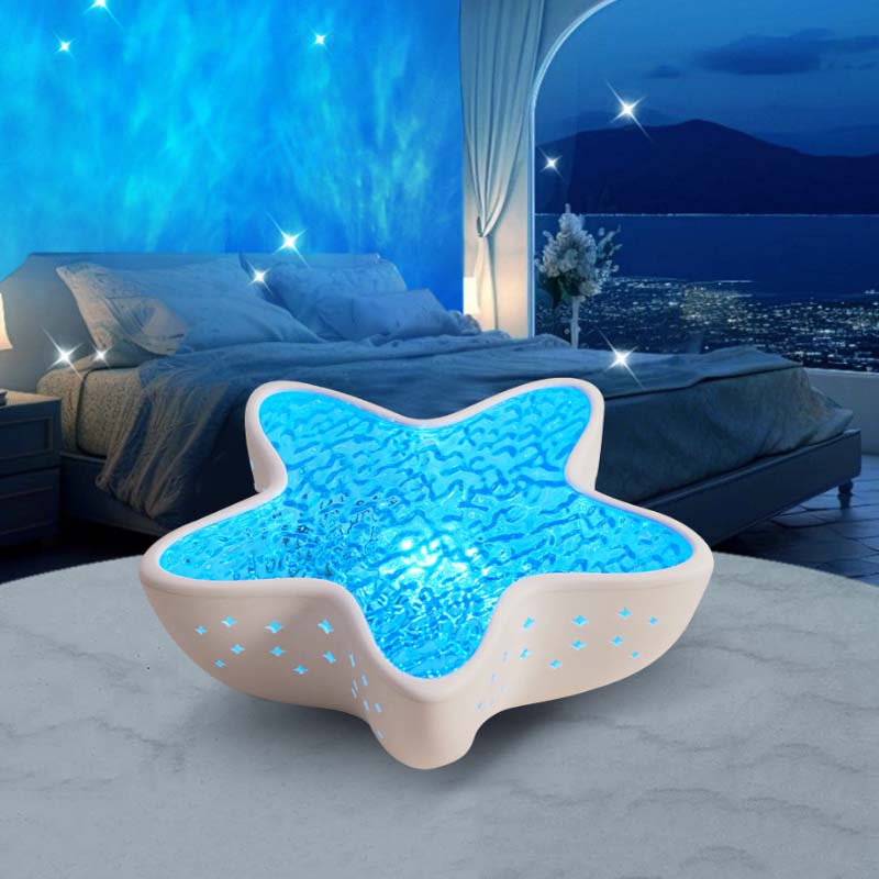 Star projector with 7 color changes and ocean effect