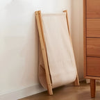 Wäschekorb Holz faltbar mit Stoffbeutel – Platzsparend