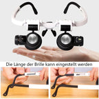 LED-Lupenbrille mit 6 Vergrößerungen – Austauschbare Linsen