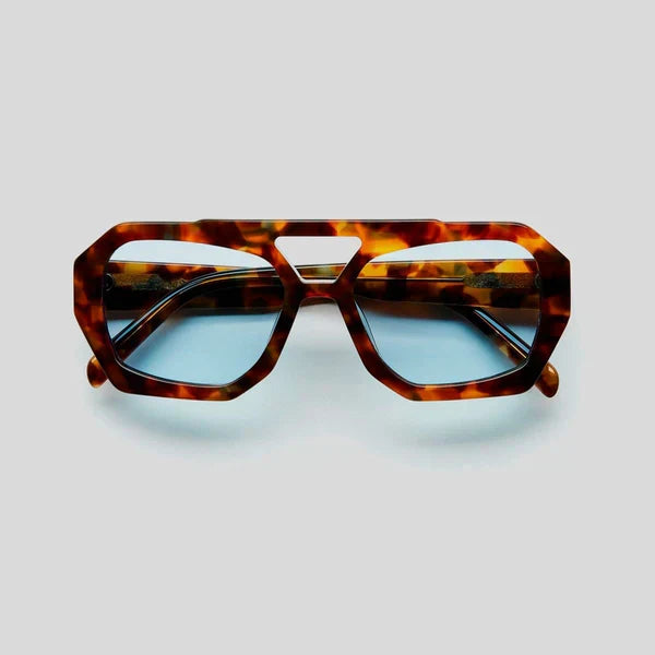 Hexagonal Sunglasses with Gradient Lenses