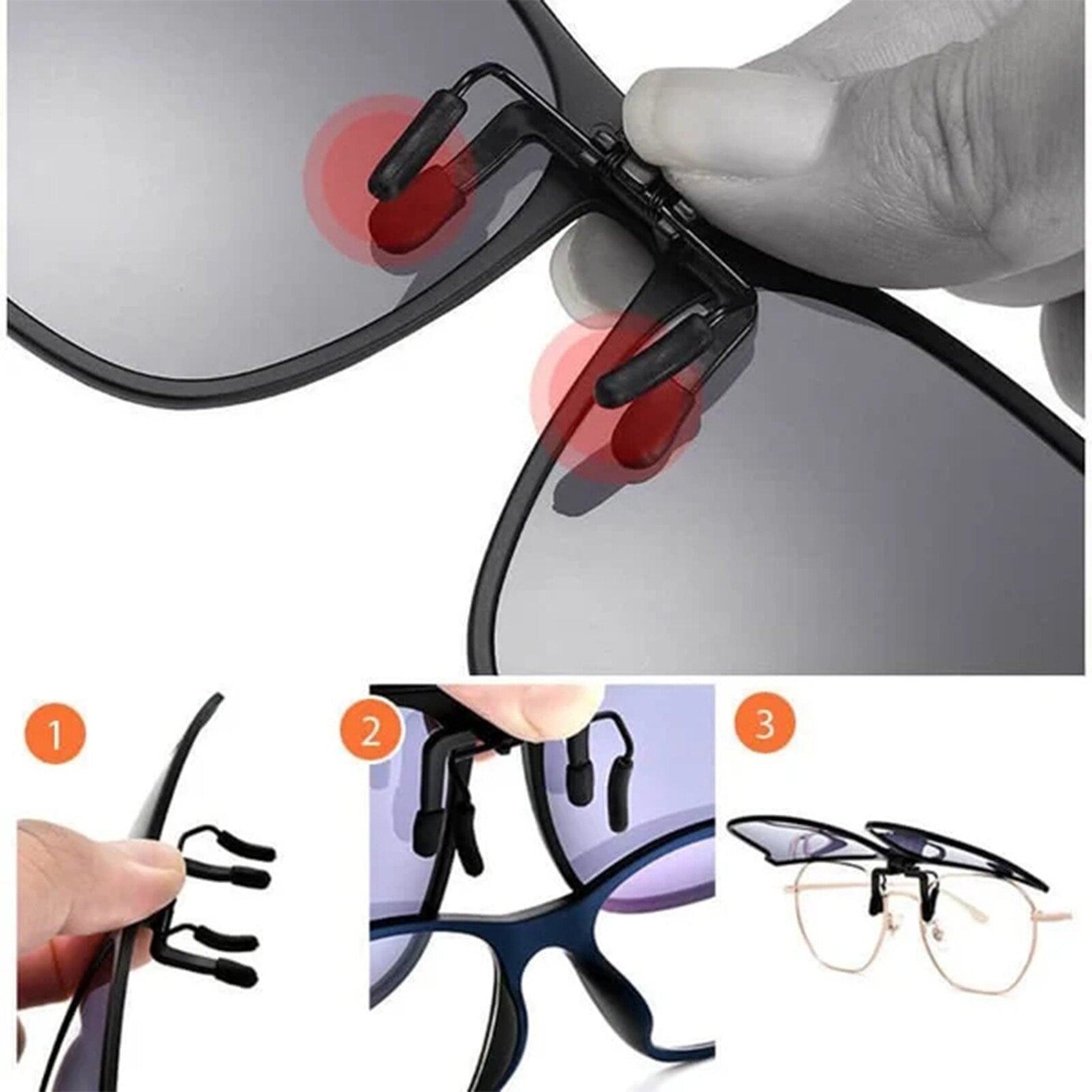 Clip-On Sonnenbrille polarisiert mit UV400 Schutz