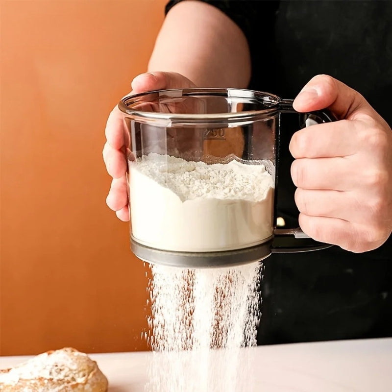 Flour Sifter with Squeeze Handle – 250 ml Baking Sieve