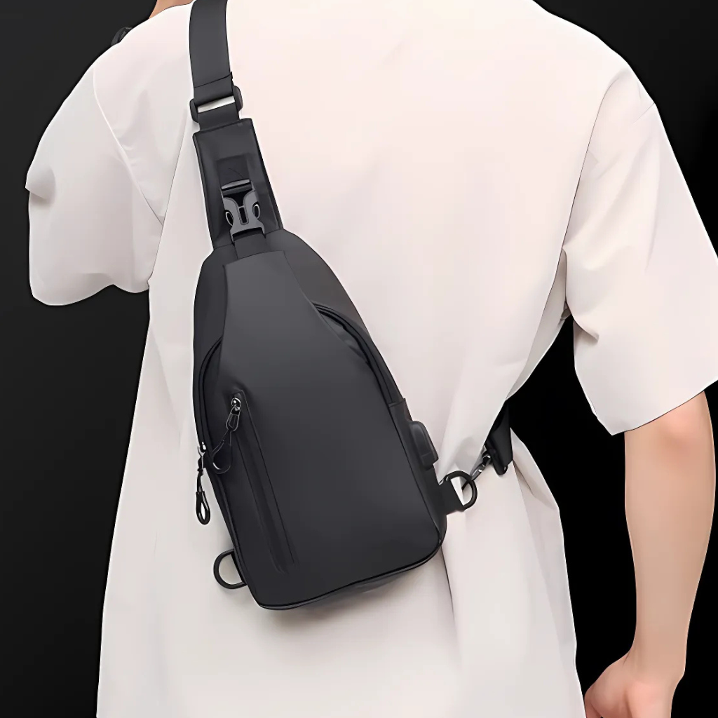 Anti-theft crossbody bag with waterproof protection