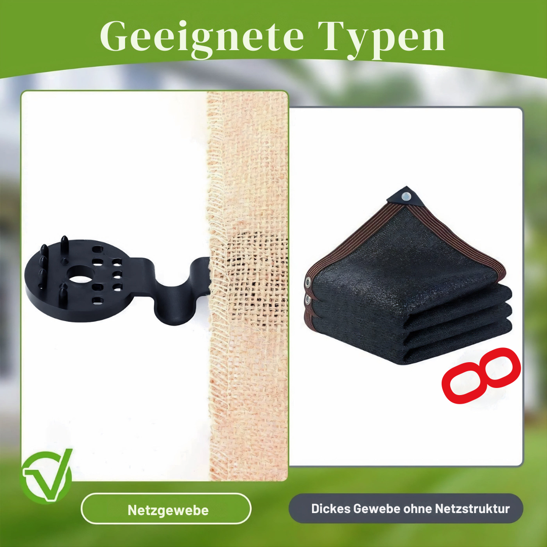 Netz-Befestigungsclips – Sichere Verankerung für Sonnensegel - 50er-Set