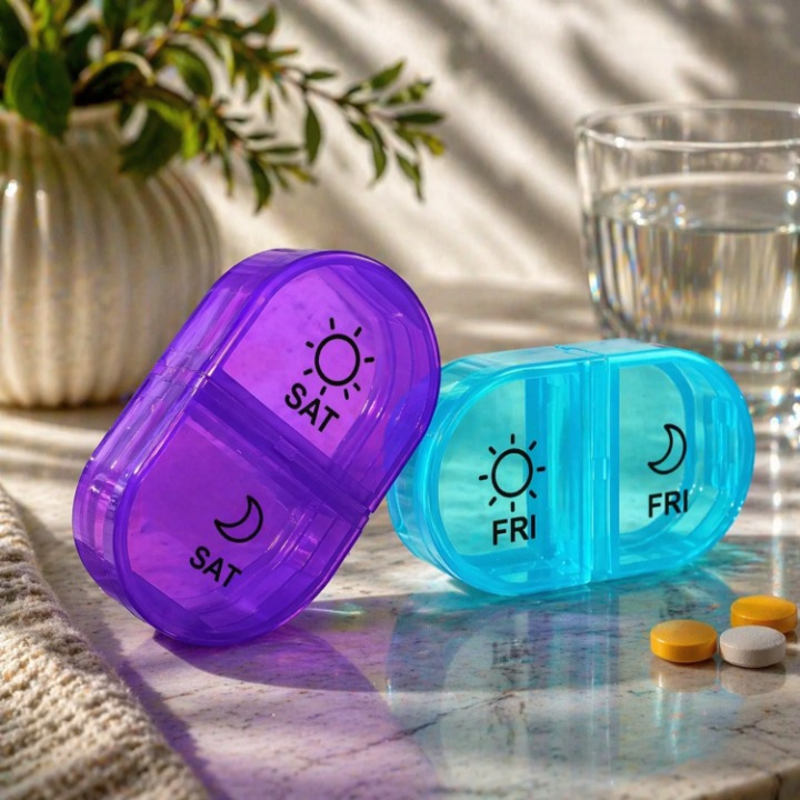 Pillendose 7 Tage mit 2 Fächern pro Tag