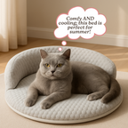 Orthopädisches Katzenbett mit Kühleffekt