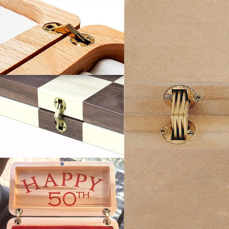 Concealed Brass Hinges – Invisible Cylinder Hinges - Set of 4