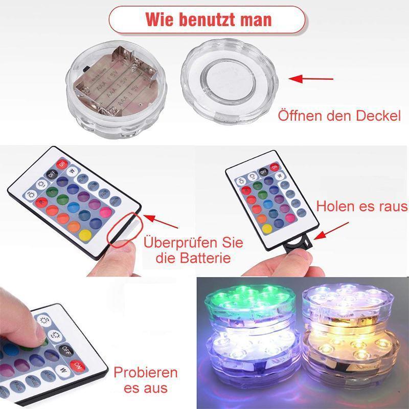 LED underwater light with remote control for pool and hot tub