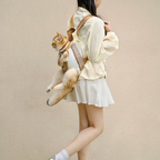 Cat backpack carrier with viewing window