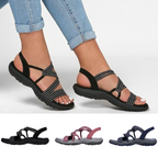 Women's sandals with strap closure and comfort sole