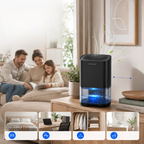 Luftentfeuchter mit 1-Liter-Tank und LED-Licht