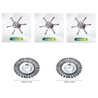 Brush cutter replacement head with metal blades
