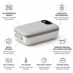 Self-heating electric lunch box with stainless steel inner container
