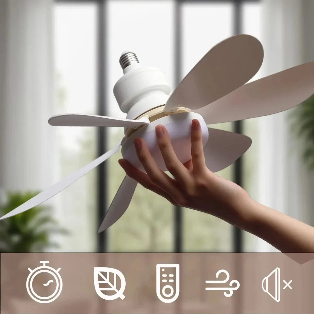 Deckenventilator LED mit Fernbedienung und dimmbarem Licht