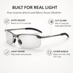Photochromatische Sonnenbrille mit UV400-Schutz