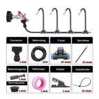 Automatic irrigation system with 360° spray nozzles