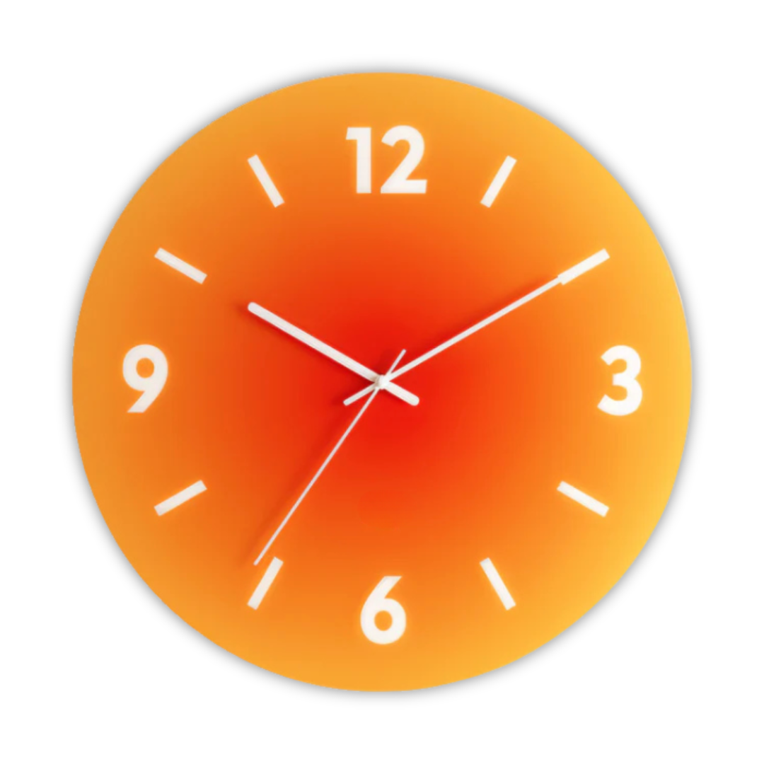 Glass Wall Clock with Modern Design – 30 cm Diameter
