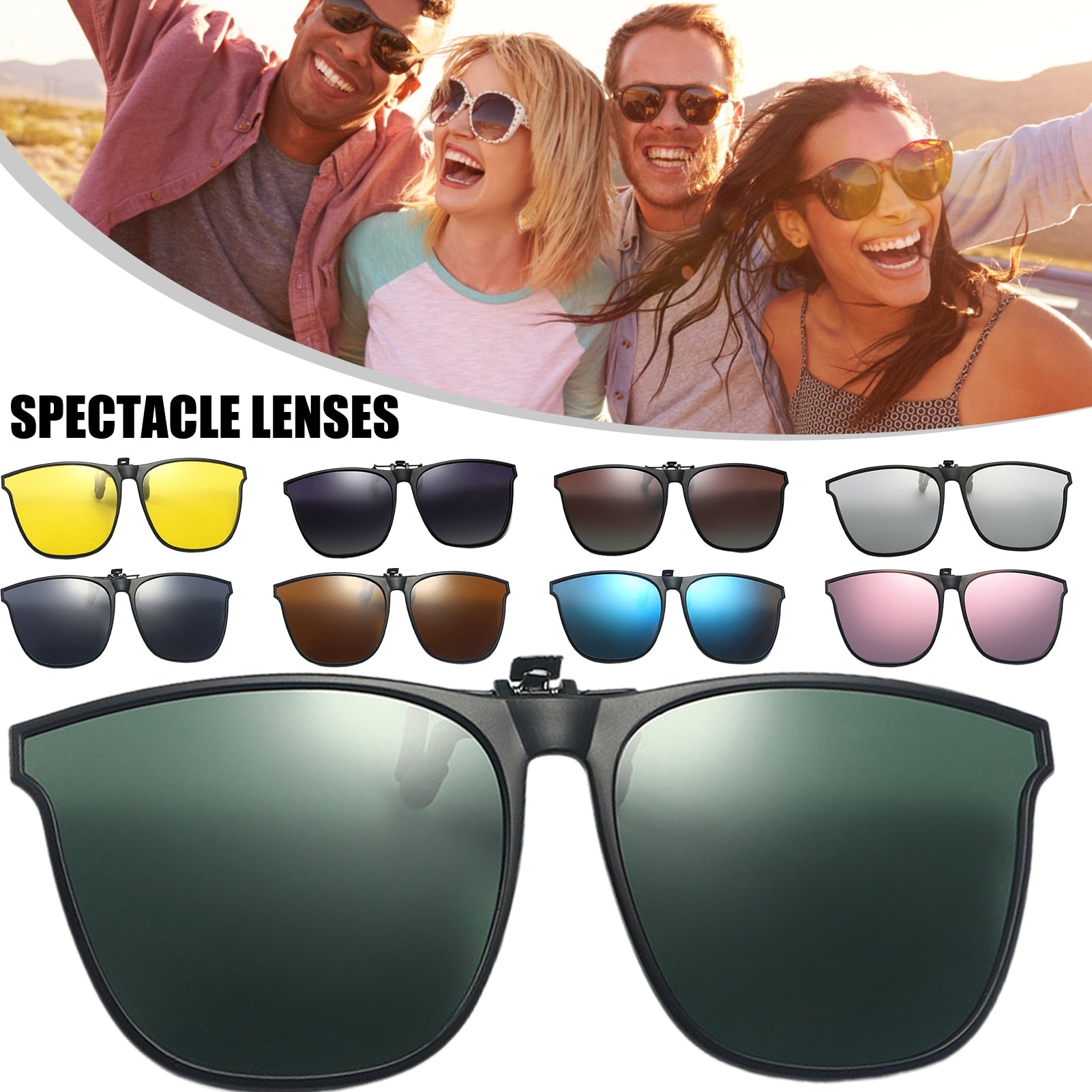 Clip-On Sonnenbrille polarisiert mit UV400 Schutz