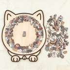 Holzpuzzle Katze – 135 Teile in verschiedenen Farben